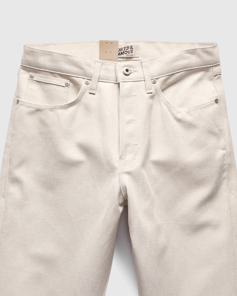 "Tabi" 11.5oz Off White Selvedge Denim - True Guy Fit