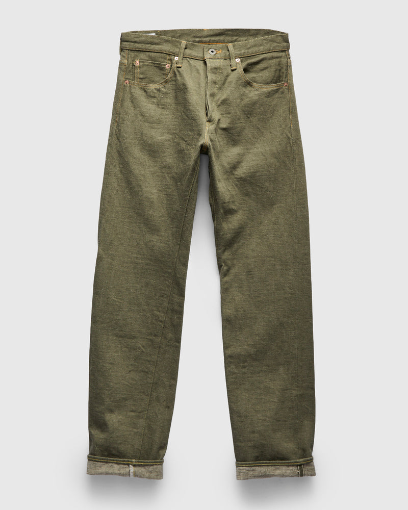 270-OLD18 "Olive" 18oz Low Tension Olive Selvedge Denim - New Regular Straight Fit