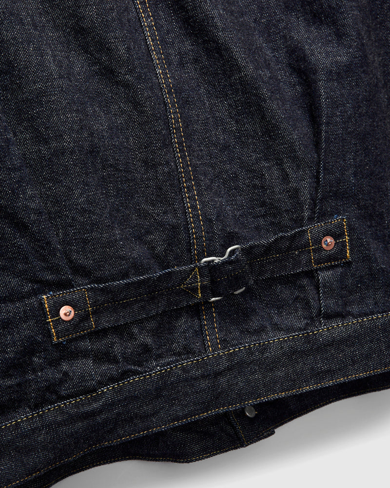3115 13.5oz Type-1 Selvedge Denim Jacket in Rinsed Indigo