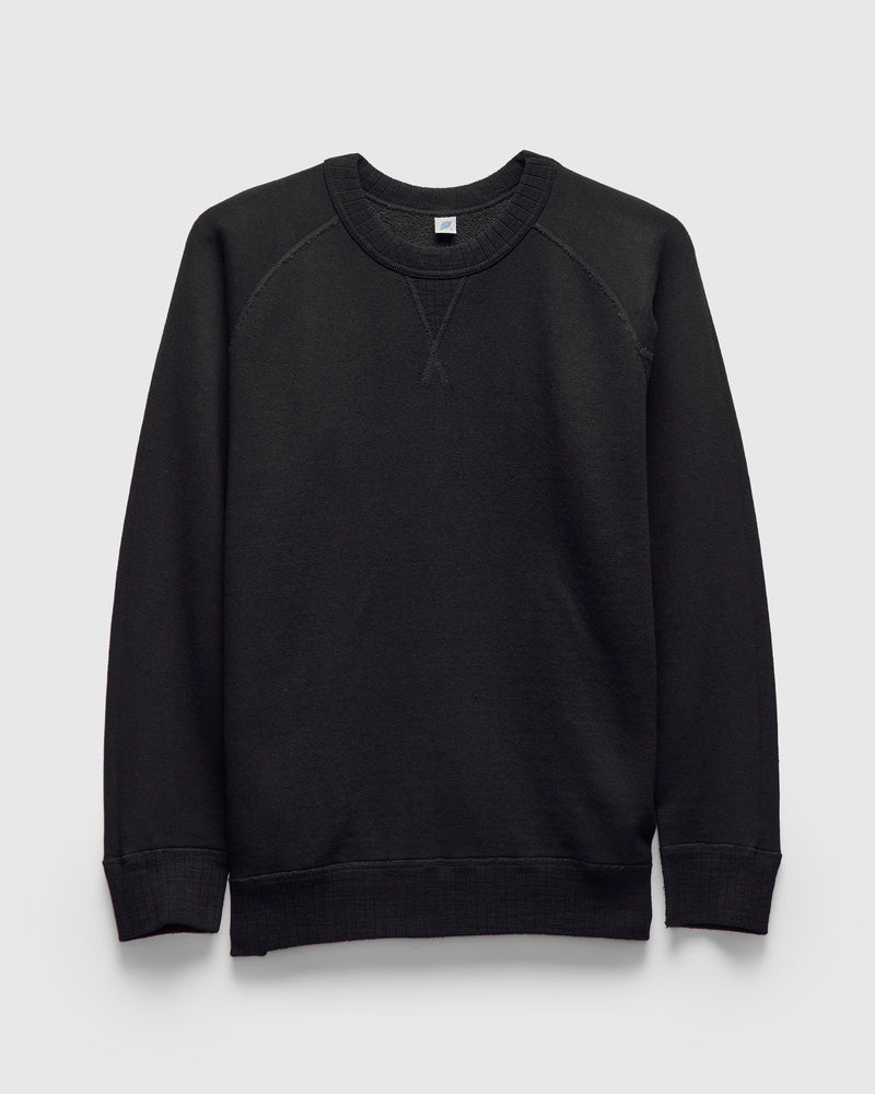Yarn Dyed Knitted Sweatshirt in Indigo Black