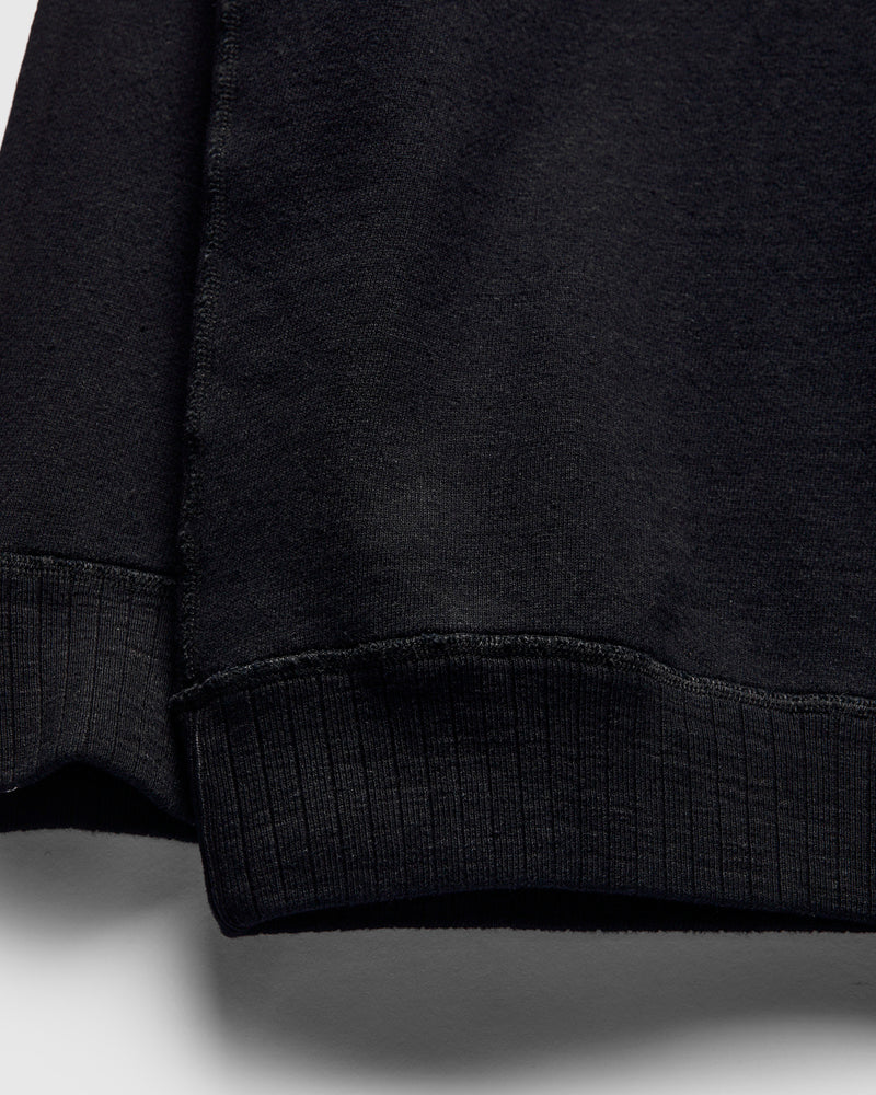 Yarn Dyed Knitted Sweatshirt in Indigo Black