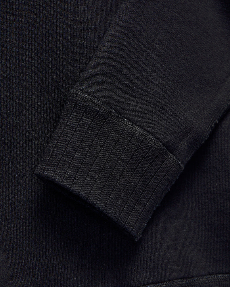 Yarn Dyed Knitted Sweatshirt in Indigo Black