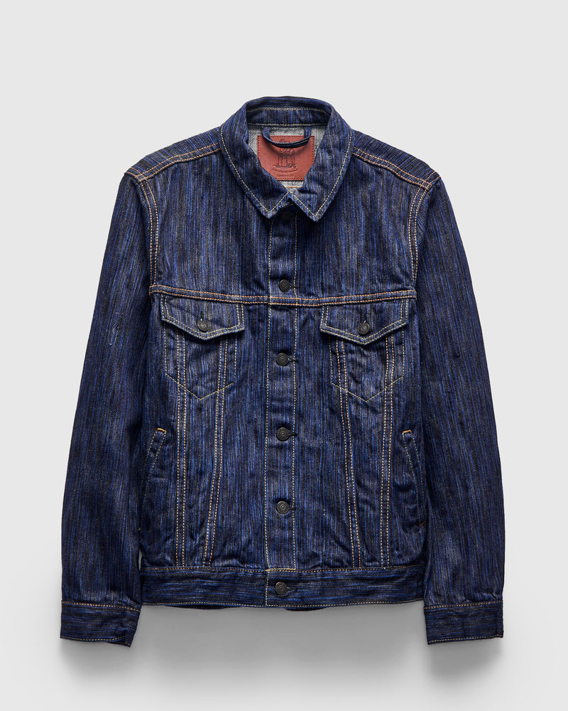 "Dark Waterfall" 14.5oz Type-3 Denim Jacket in Indigo
