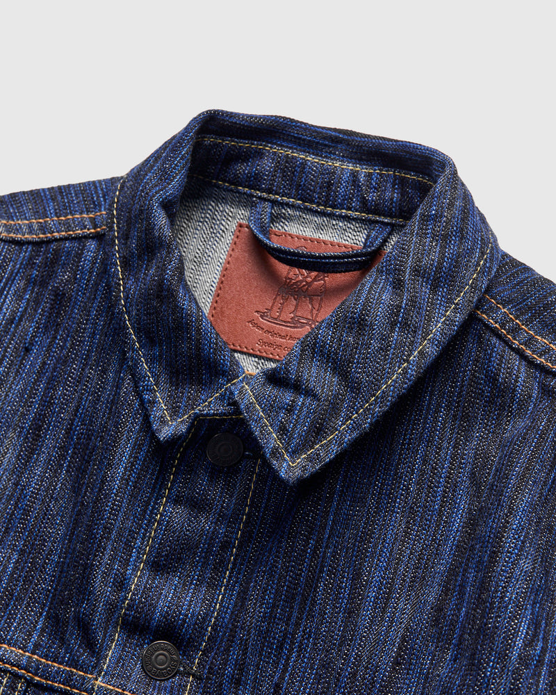 "Dark Waterfall" 14.5oz Type-3 Denim Jacket in Indigo
