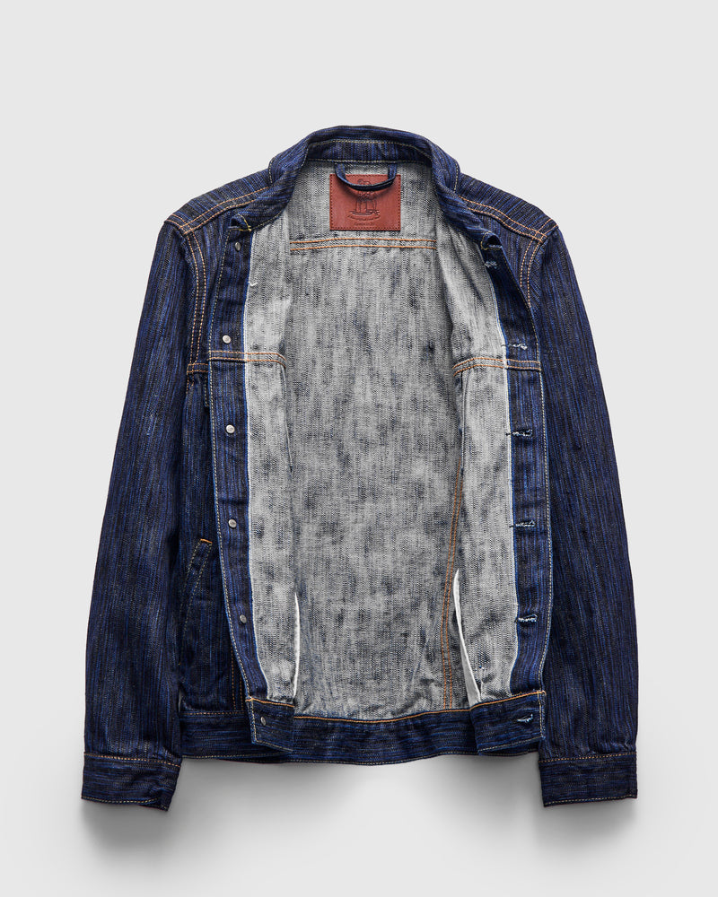 "Dark Waterfall" 14.5oz Type-3 Denim Jacket in Indigo
