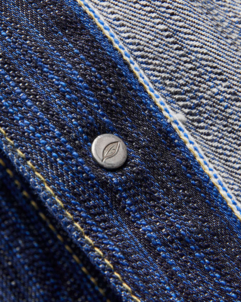 "Dark Waterfall" 14.5oz Type-3 Denim Jacket in Indigo
