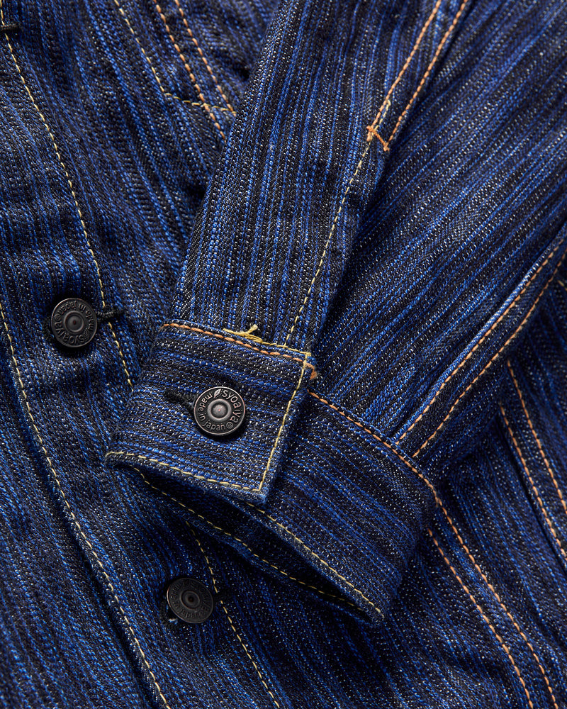 "Dark Waterfall" 14.5oz Type-3 Denim Jacket in Indigo