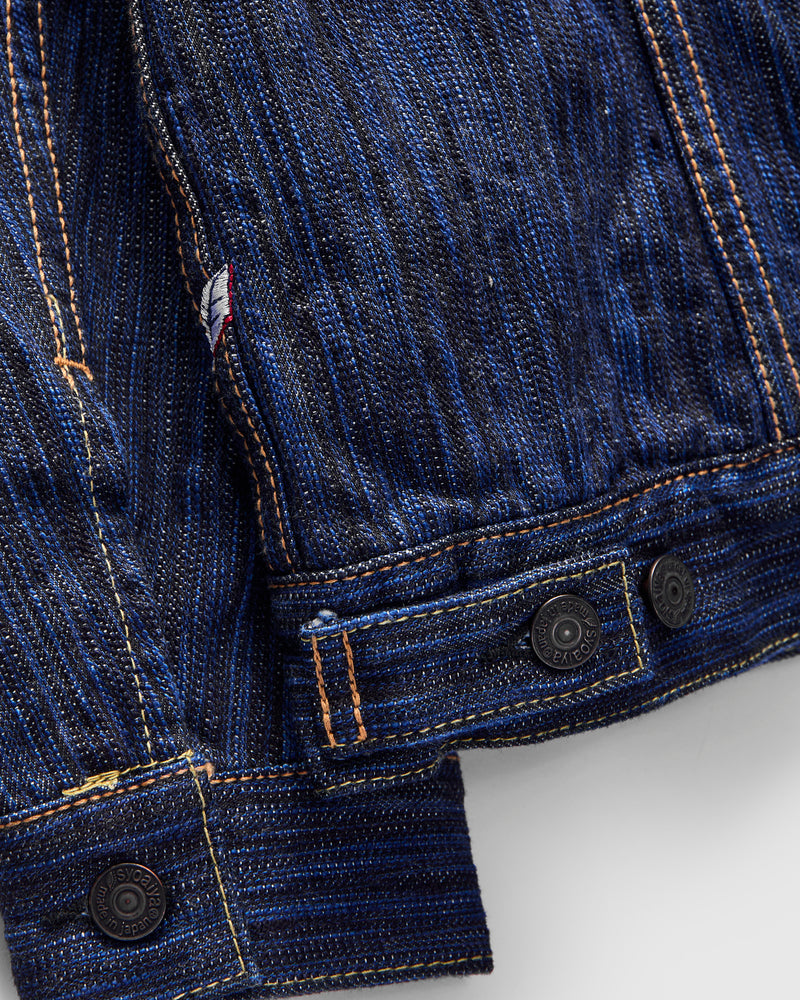 "Dark Waterfall" 14.5oz Type-3 Denim Jacket in Indigo