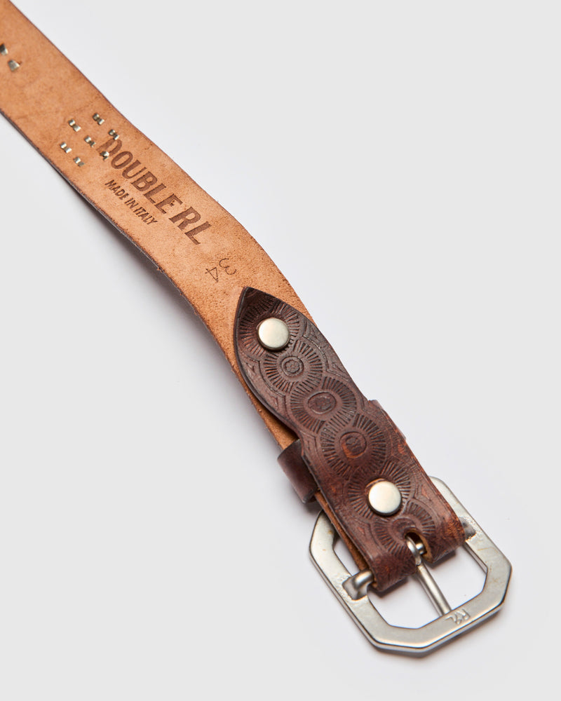 Rasco Studded Leather Belt in Vintage Black