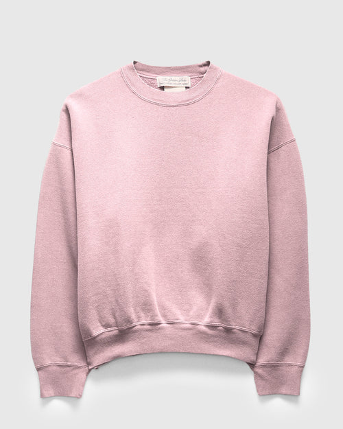 14G Brushed Fleece Crewneck in Light Pink