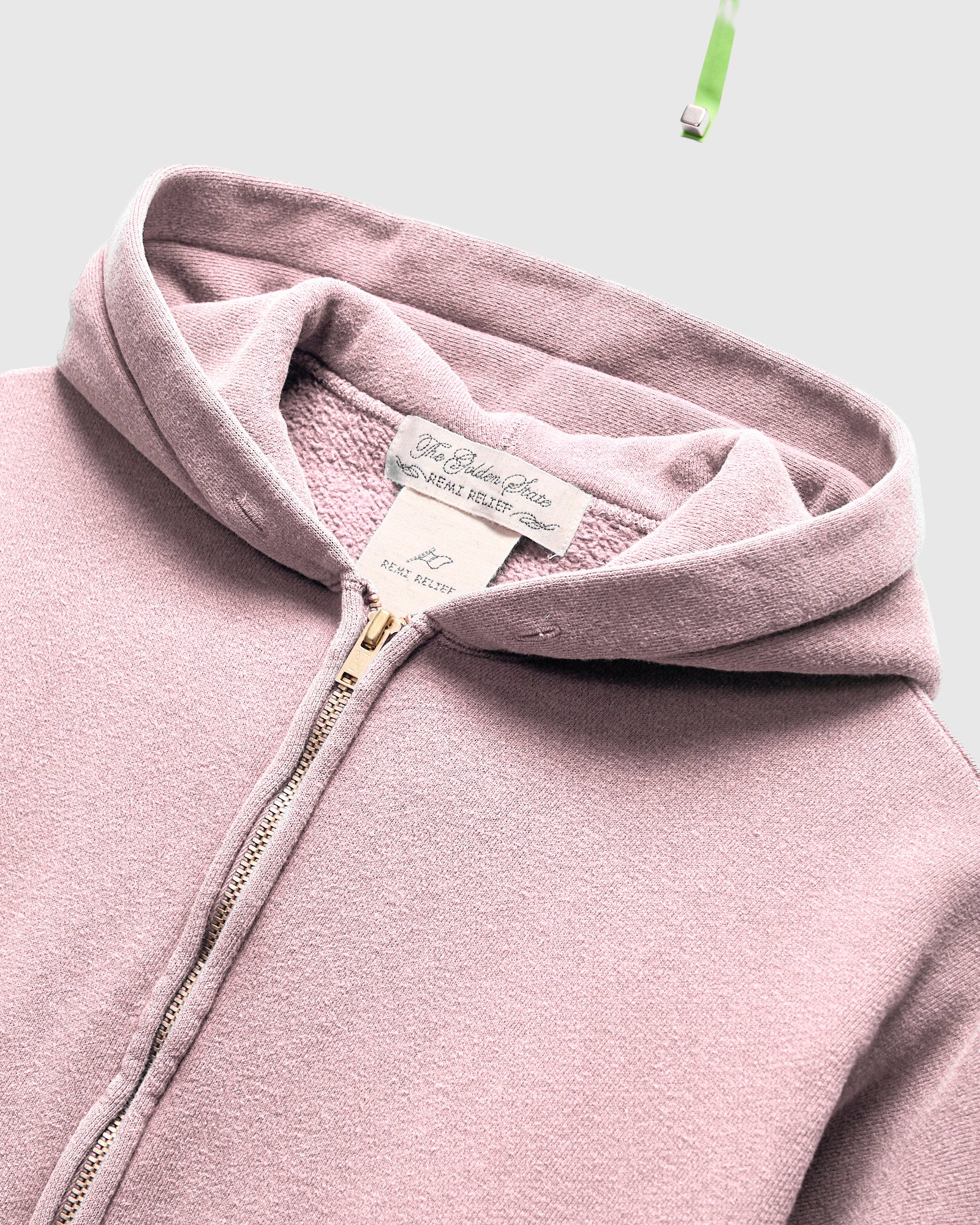14G Brushed Fleece Zip Hoodie in Light Pink – Blue Owl Workshop