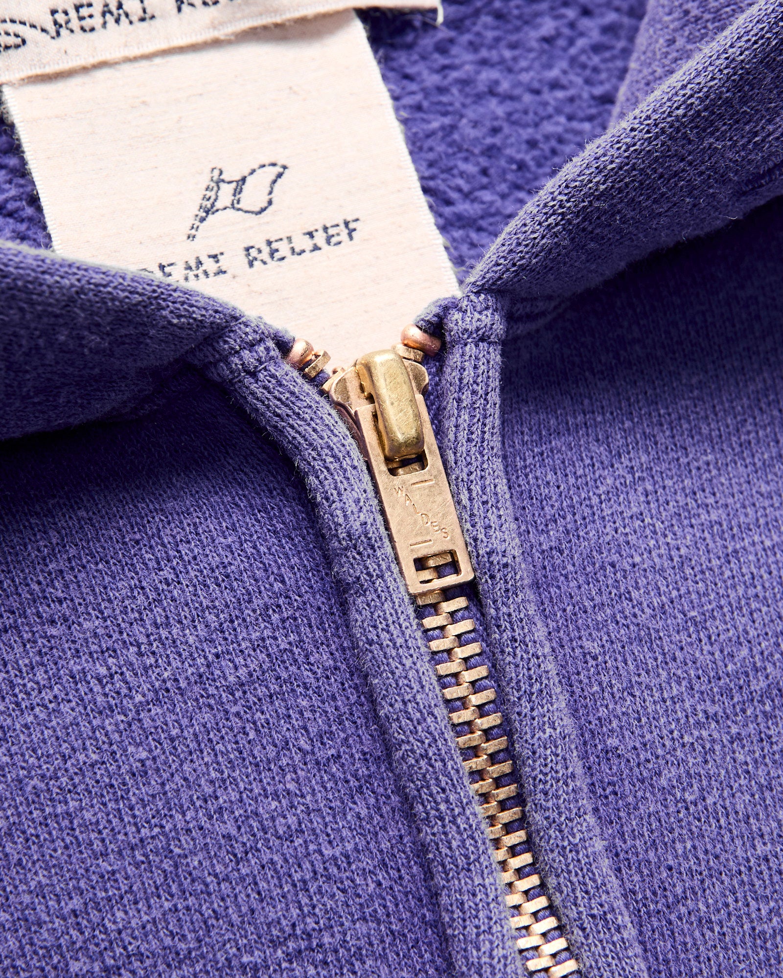 14G Brushed Fleece Zip Hoodie in Purple Navy – Blue Owl Workshop