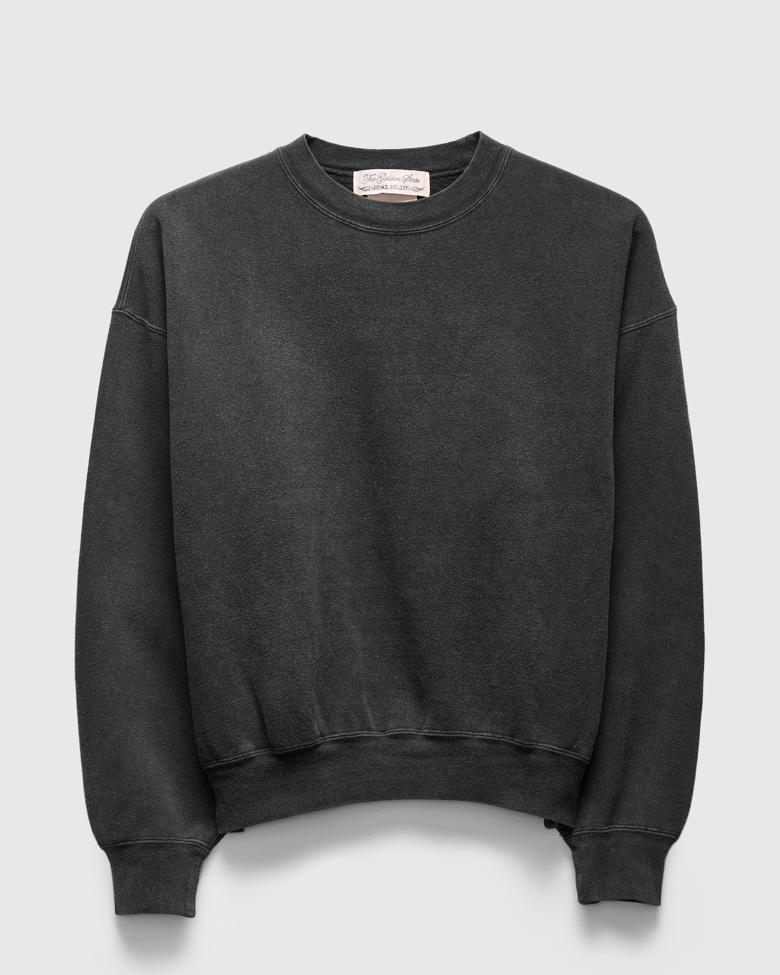 14G Brushed Fleece Crewneck in Black – Blue Owl Workshop
