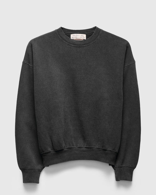 14G Brushed Fleece Crewneck in Black