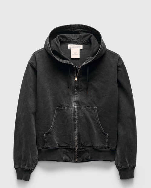 Hooded Duck Field Jacket in Black