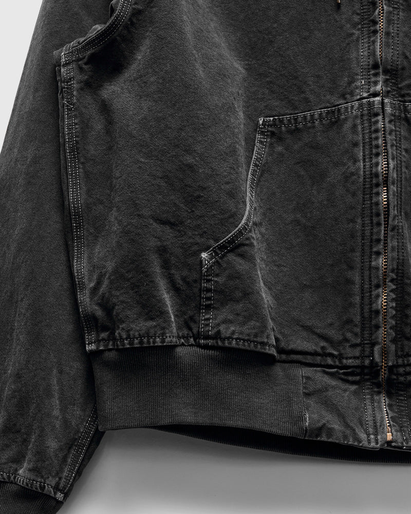 Hooded Duck Field Jacket in Black