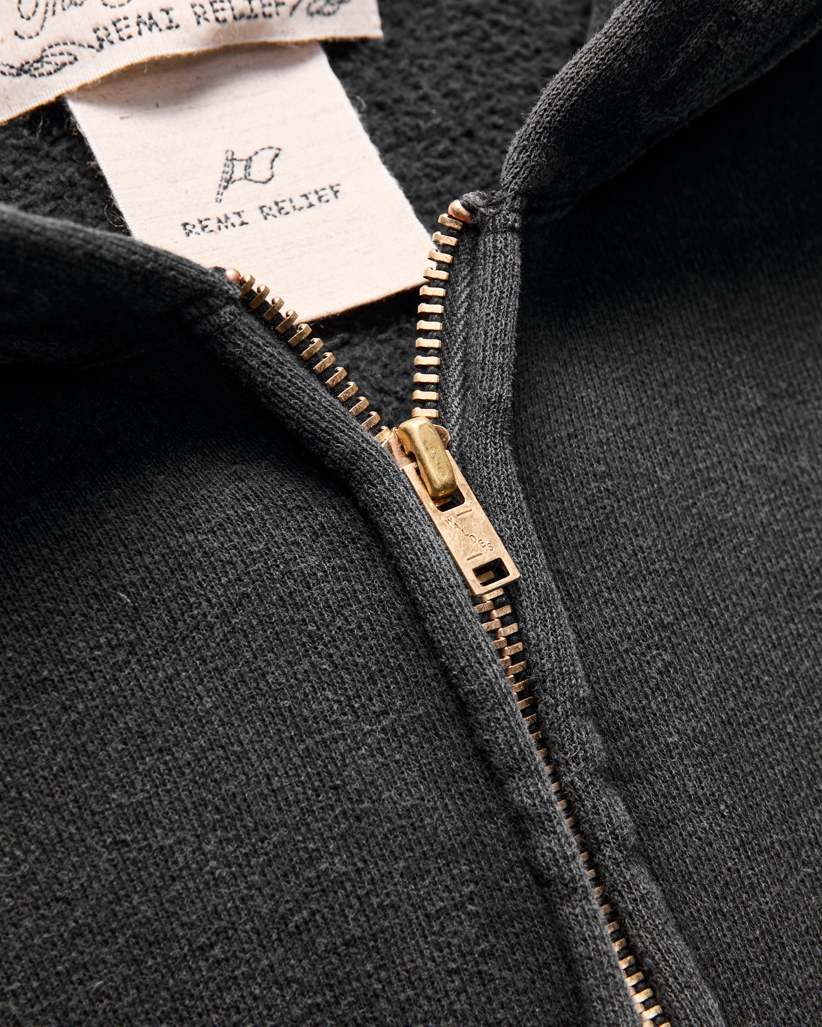 14G Brushed Fleece Zip Hoodie in Black – Blue Owl Workshop
