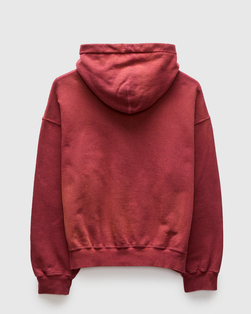 "3-Fly" Special Finish Fleece Zip Hoodie in Bordeaux