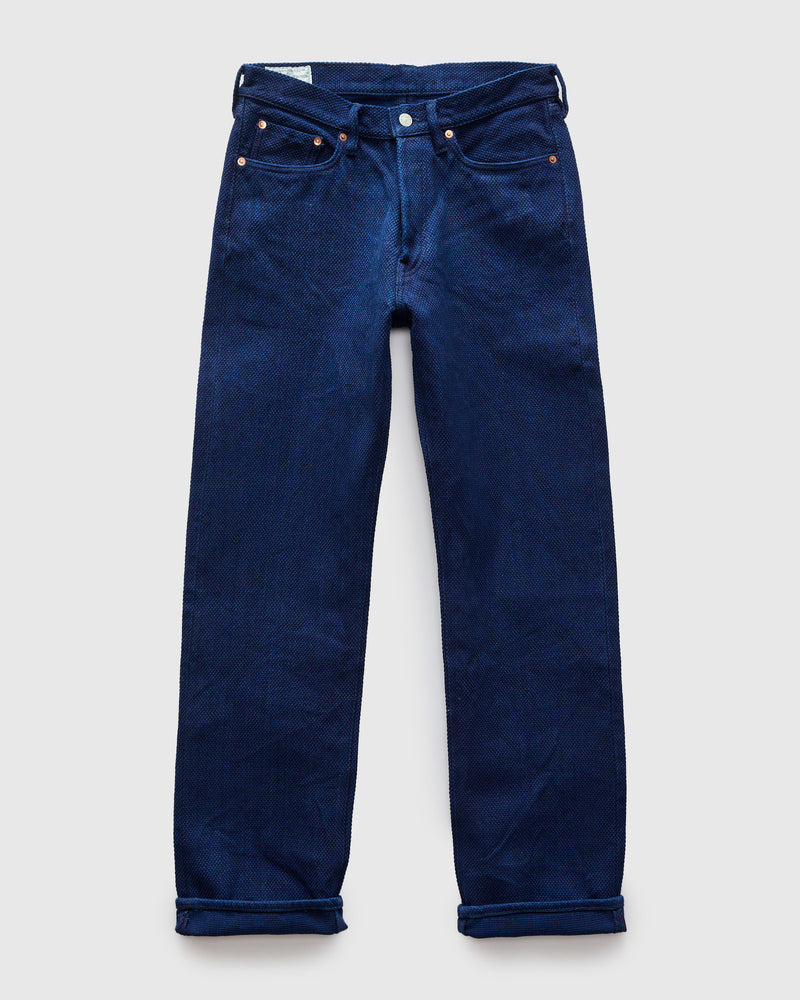1907S "Kasezome" 14oz Selvedge Sashiko Pants - Regular Straight Fit