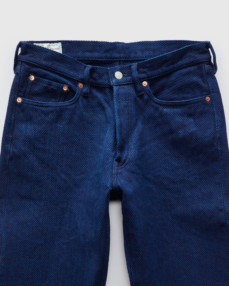 1907S "Kasezome" 14oz Selvedge Sashiko Pants - Regular Straight Fit