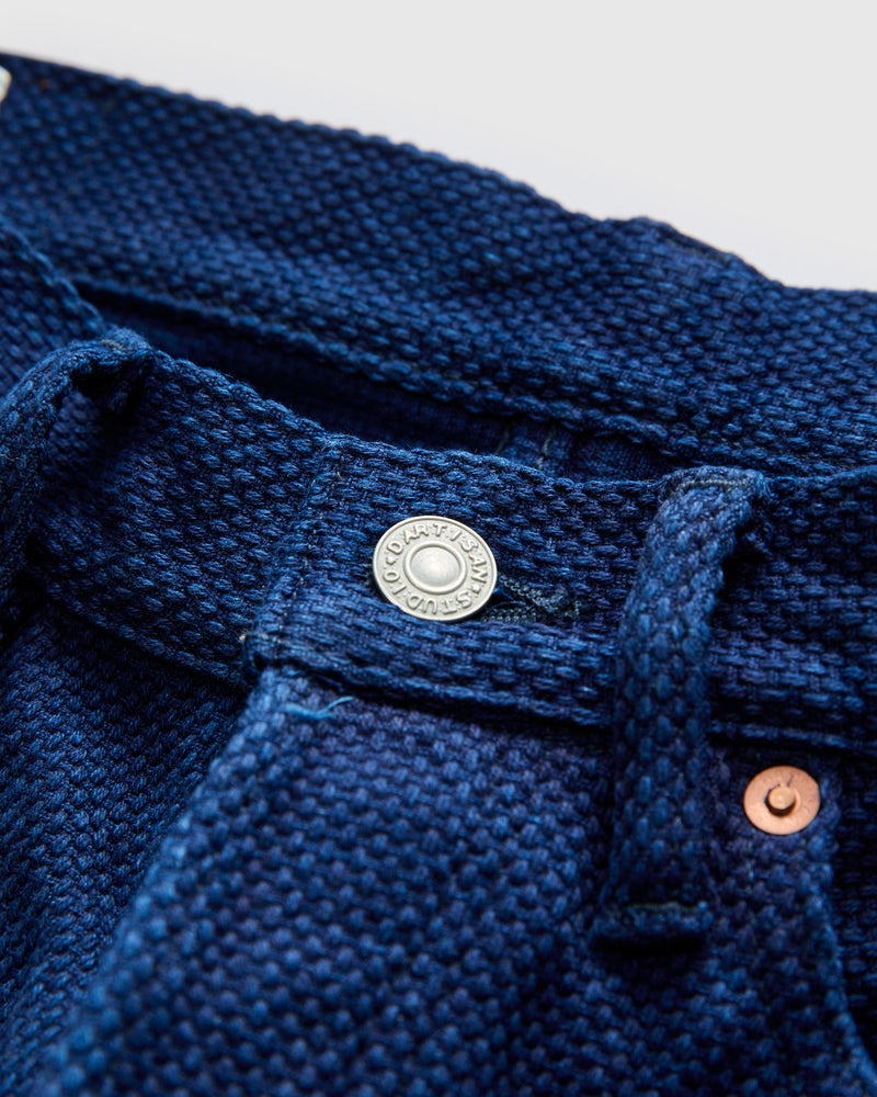 1907S "Kasezome" 14oz Selvedge Sashiko Pants - Regular Straight Fit