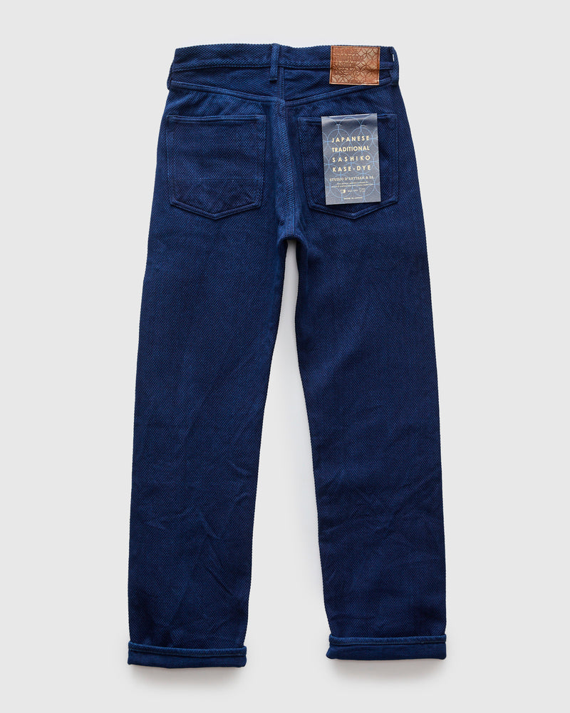 1907S "Kasezome" 14oz Selvedge Sashiko Pants - Regular Straight Fit