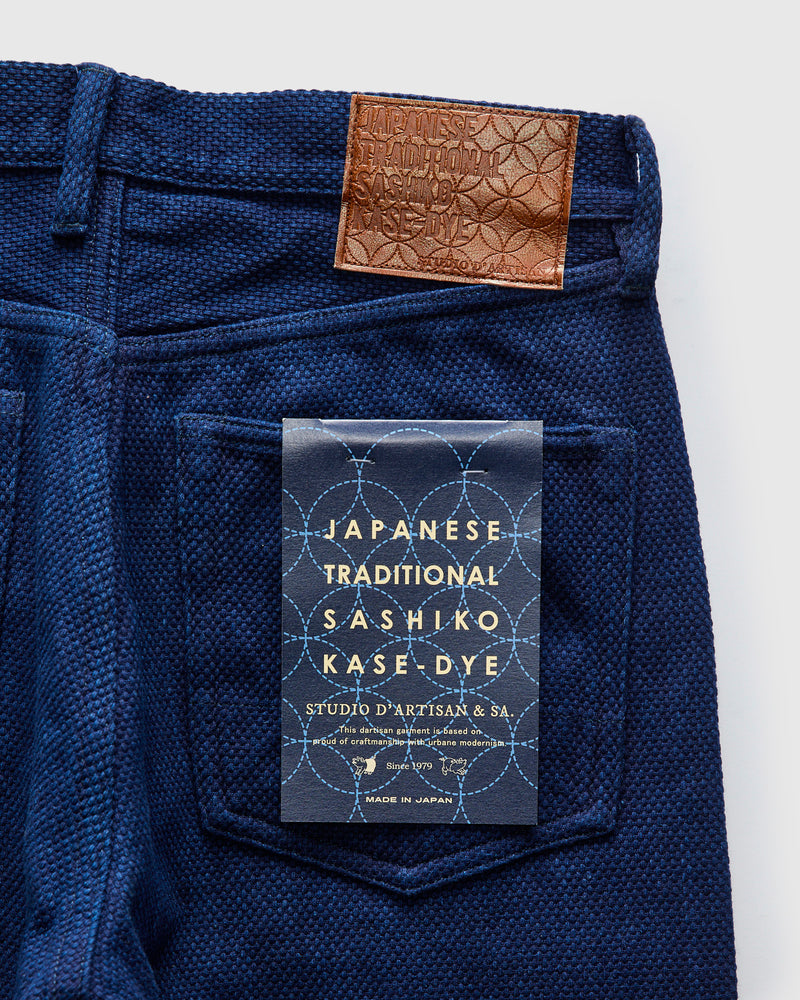 1907S "Kasezome" 14oz Selvedge Sashiko Pants - Regular Straight Fit