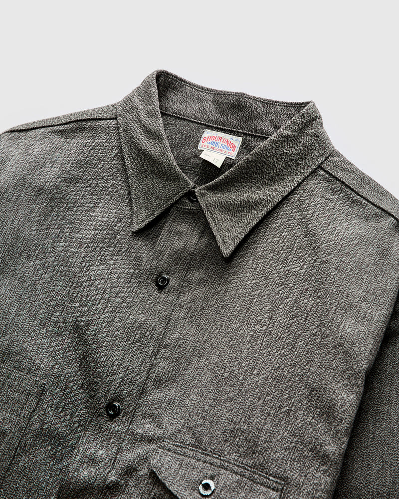 Humock 8HU Mock-Twist Chambray Work Shirt in Black – Blue Owl Workshop