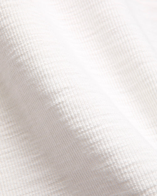 Western Cardigan Stitch Henley Shirt in White