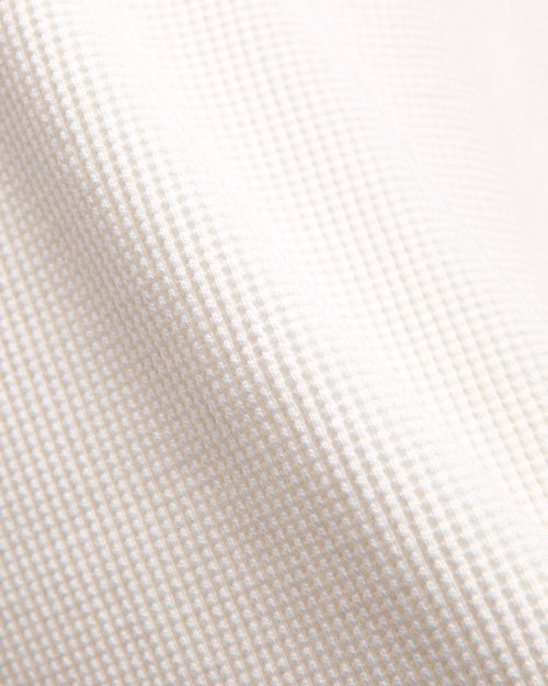 Ball Park Waffle Thermal Shirt in White
