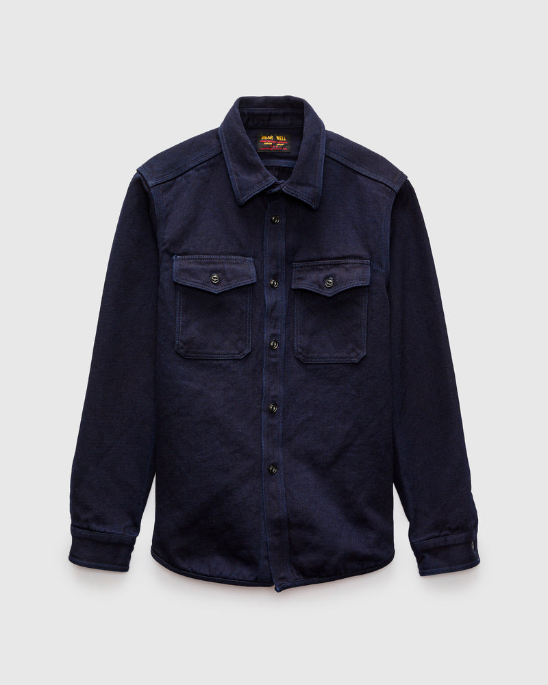 Extra Heavy Tricotine Shirt in Indigo