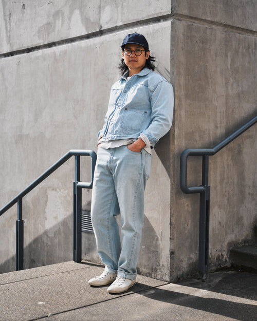 Denim Tracker 1P Jacket in Indigo Ice Wash