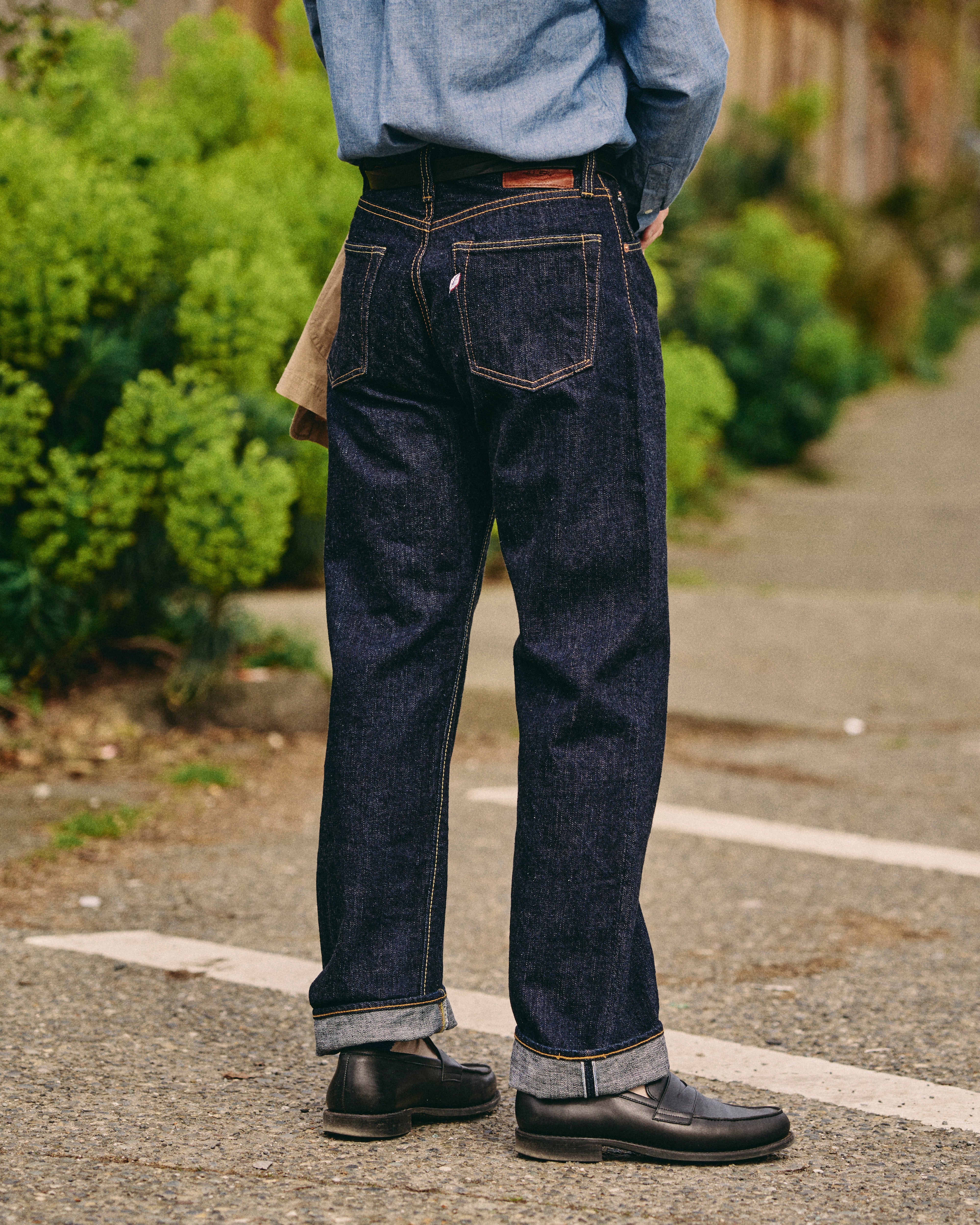 XX-002 14oz Rinsed Selvedge Denim - Piped Straight Fit – Blue Owl