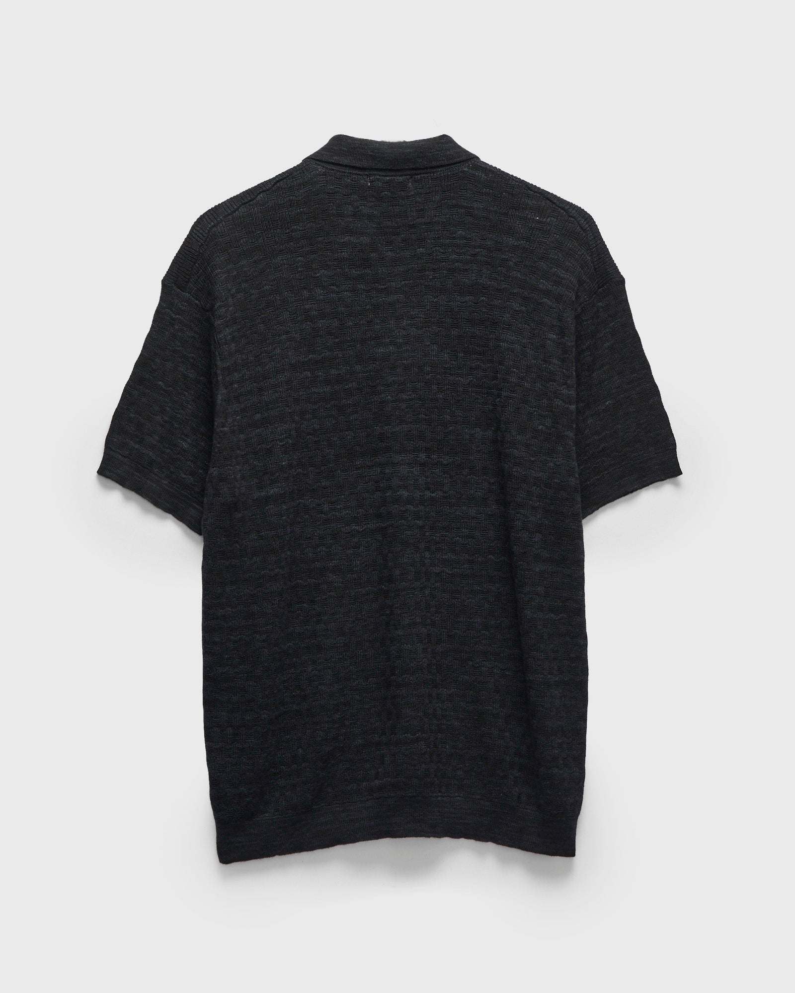 Boxweave Knit Polo in Vintage Black – Blue Owl Workshop