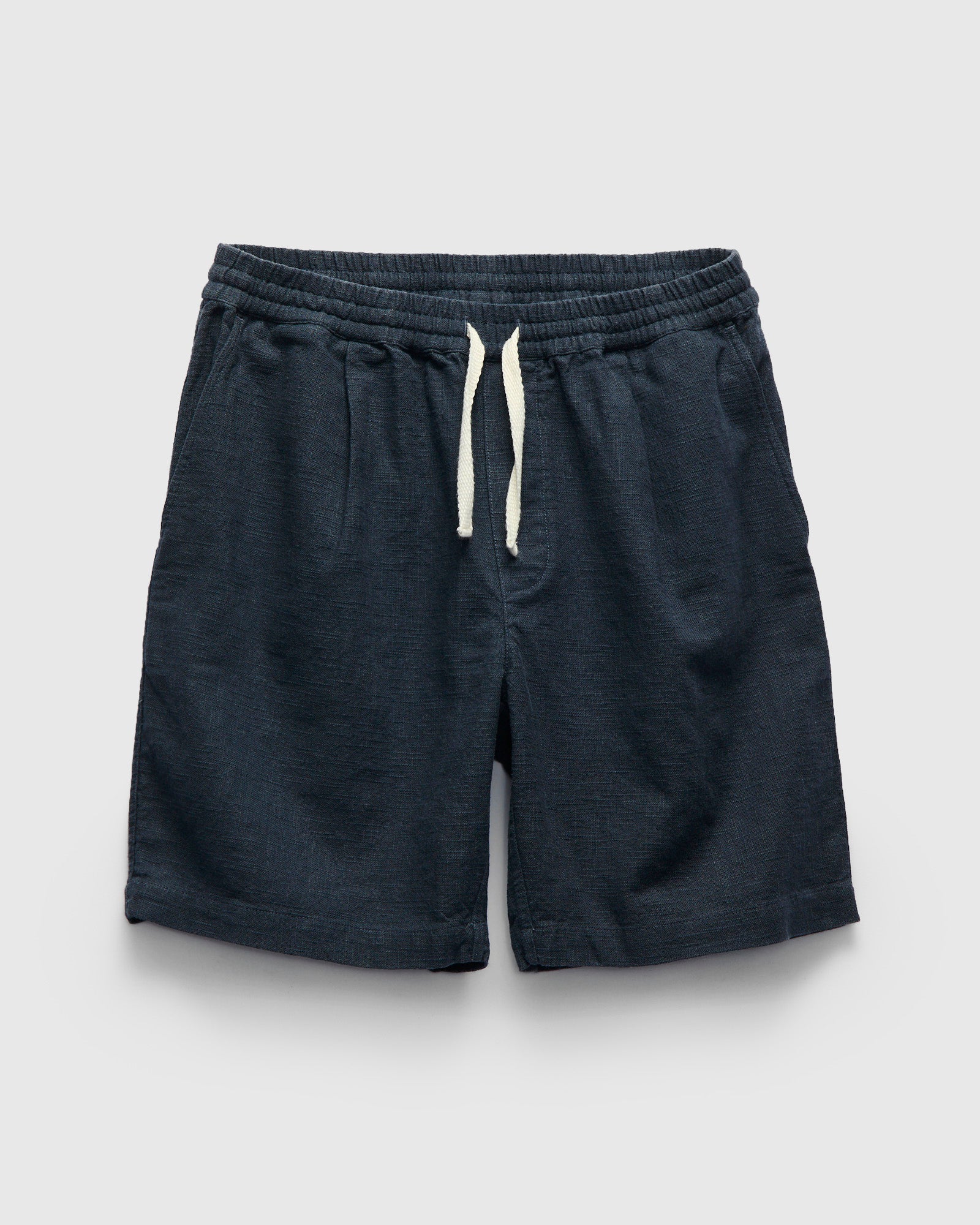 Linen Drawstring Short in Navy – Blue Owl Workshop