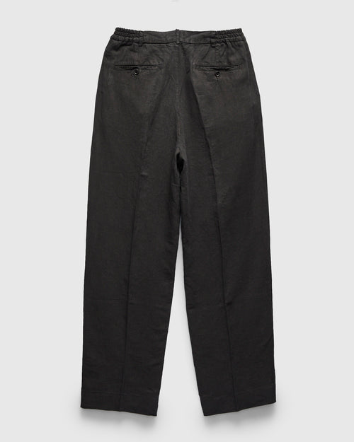 Linen Pleated Trouser in Phantom