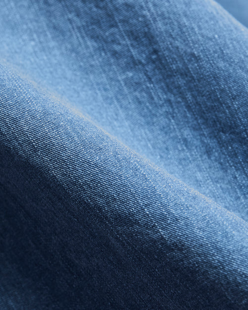 Short Sleeve Work Shirt in Blue Pigment Dye