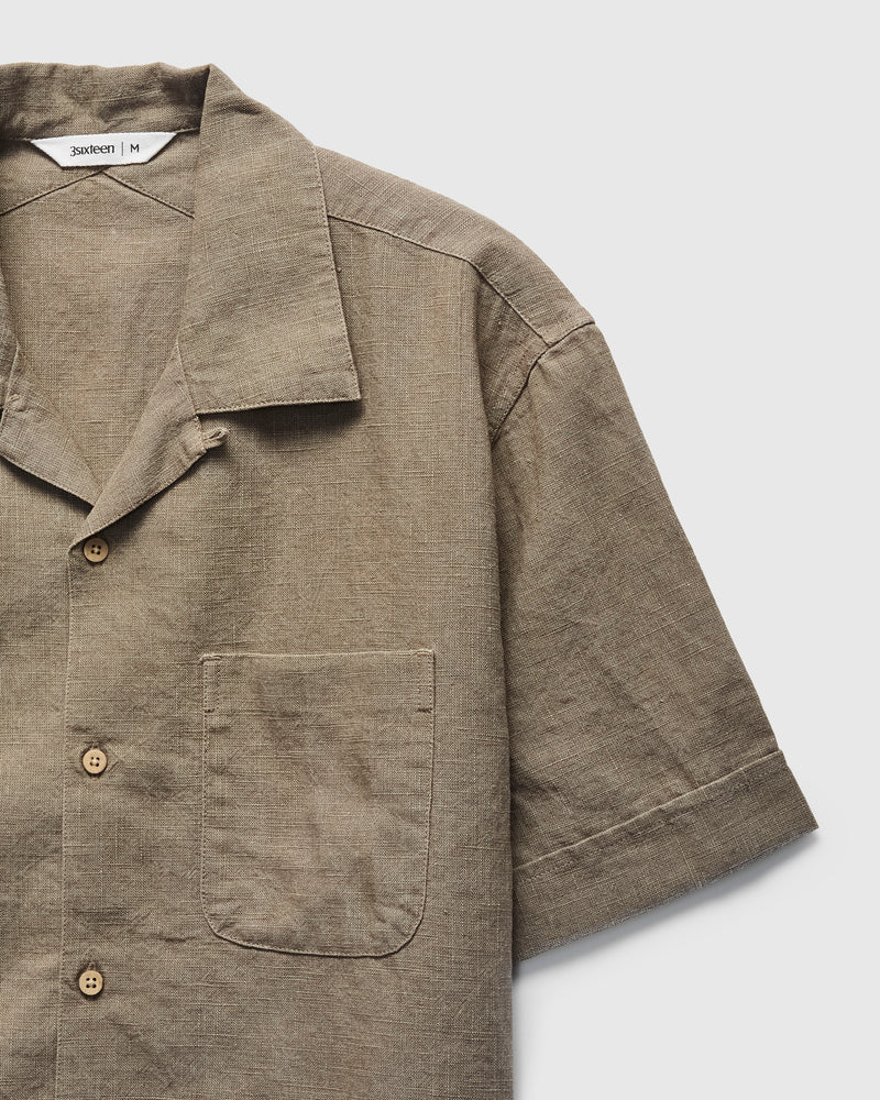 Vacation Shirt in Almond Linen