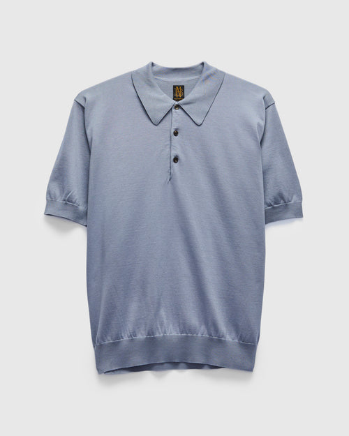 Caribbean Sea Island SS Polo in Grayish Blue