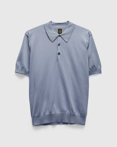 Caribbean Sea Island SS Polo in Grayish Blue – Blue Owl Workshop