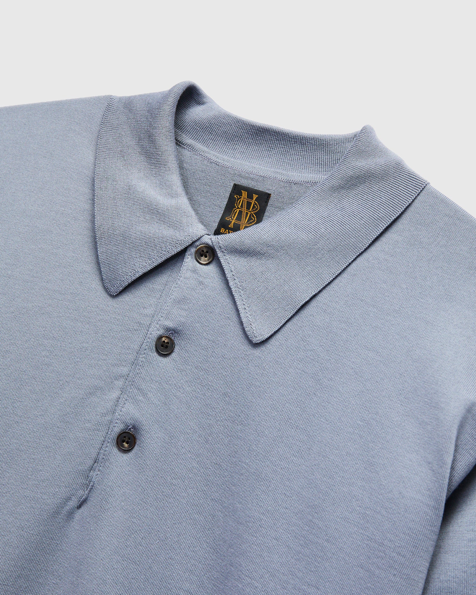 Caribbean Sea Island SS Polo in Grayish Blue – Blue Owl Workshop