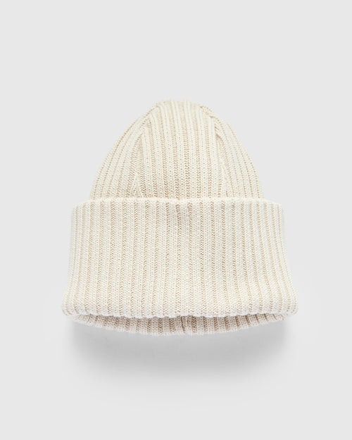 Cotton Knit Cap in Ivory