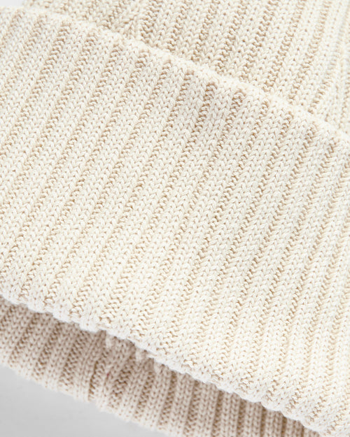 Cotton Knit Cap in Ivory