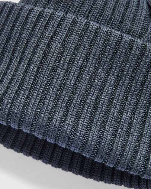 Cotton Knit Cap in Charcoal