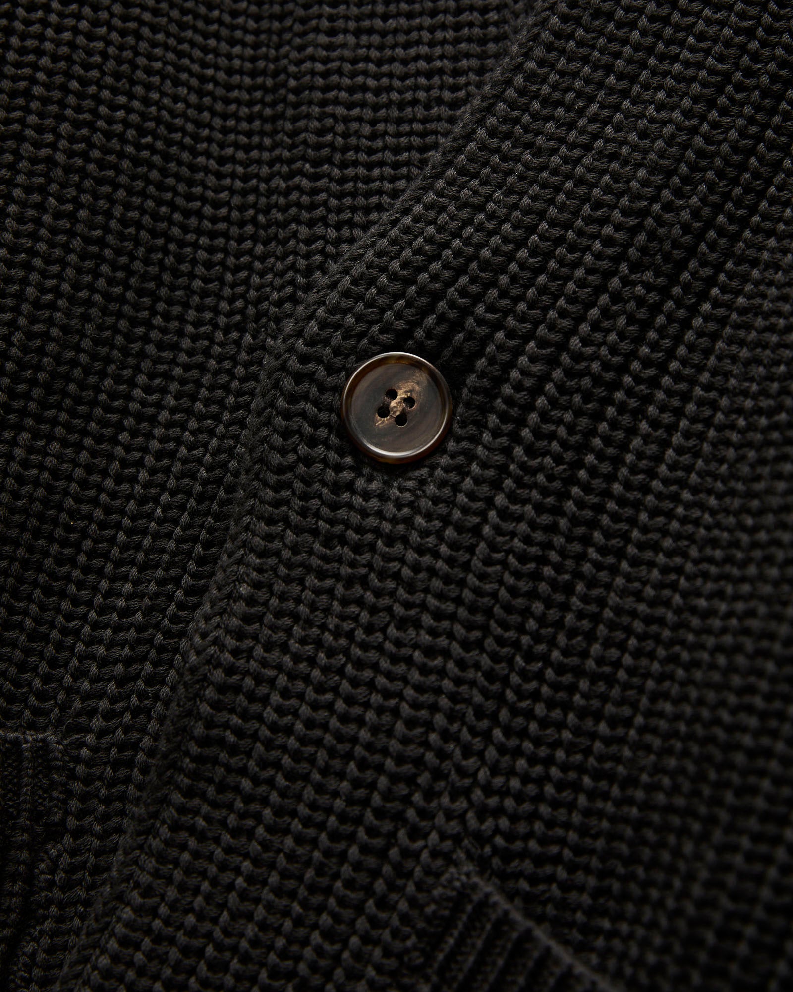 Signature Knit Cotton Cardigan in Black – Blue Owl Workshop