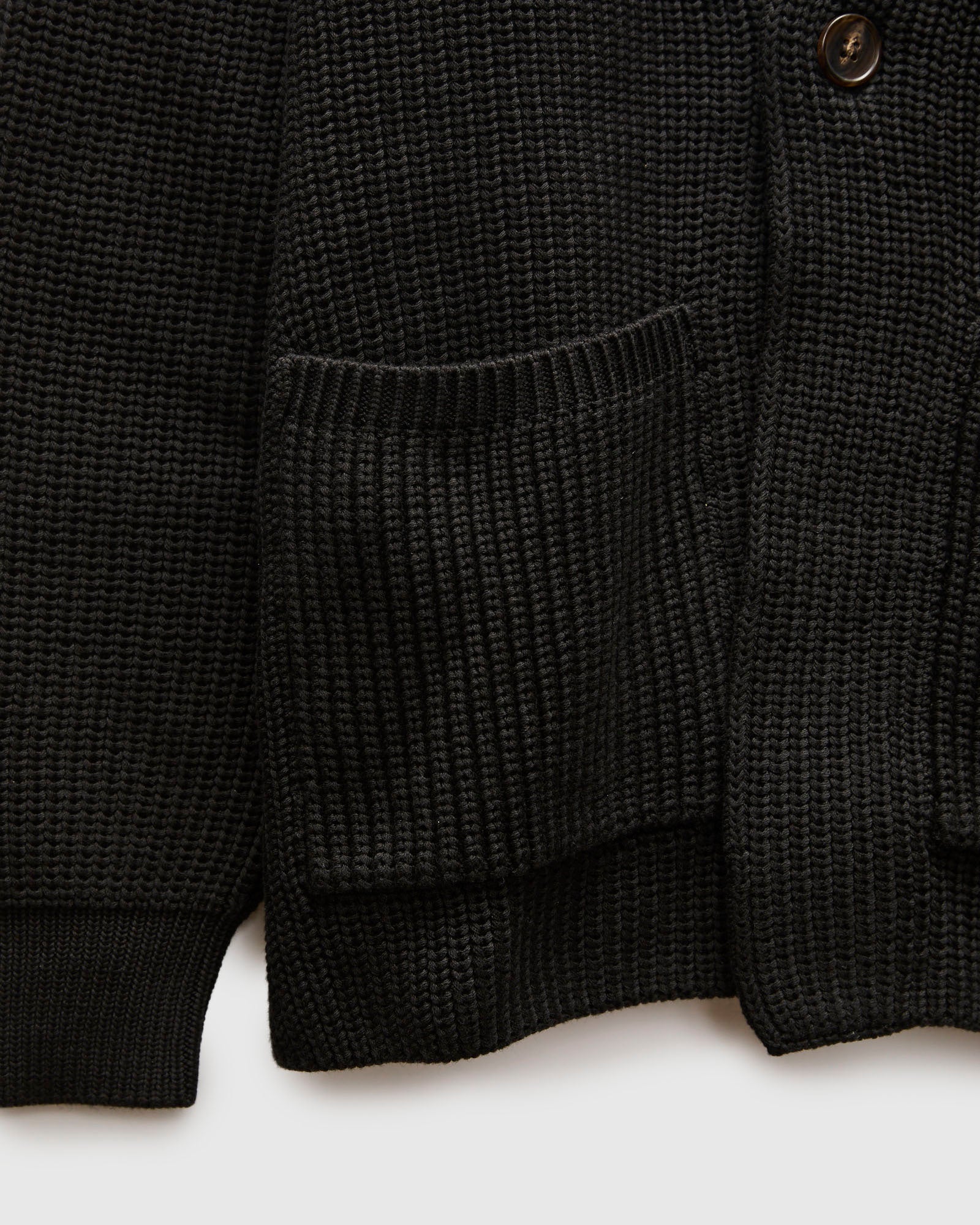 Signature Knit Cotton Cardigan in Black – Blue Owl Workshop