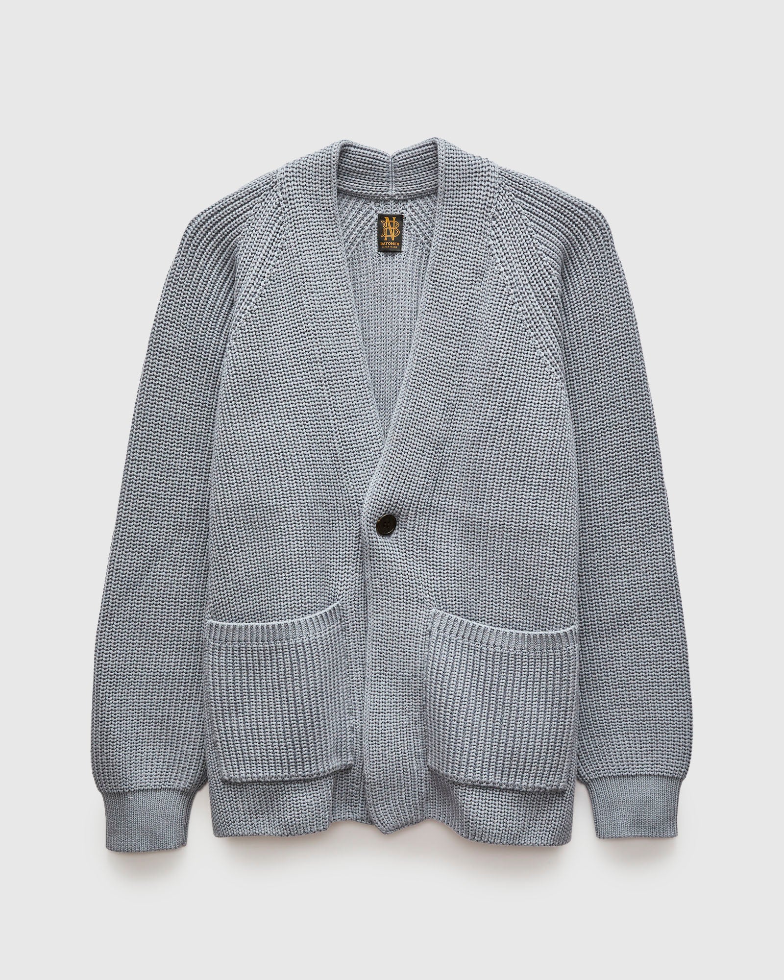 Signature Knit Cotton Cardigan in Greyish Sax – Blue Owl Workshop