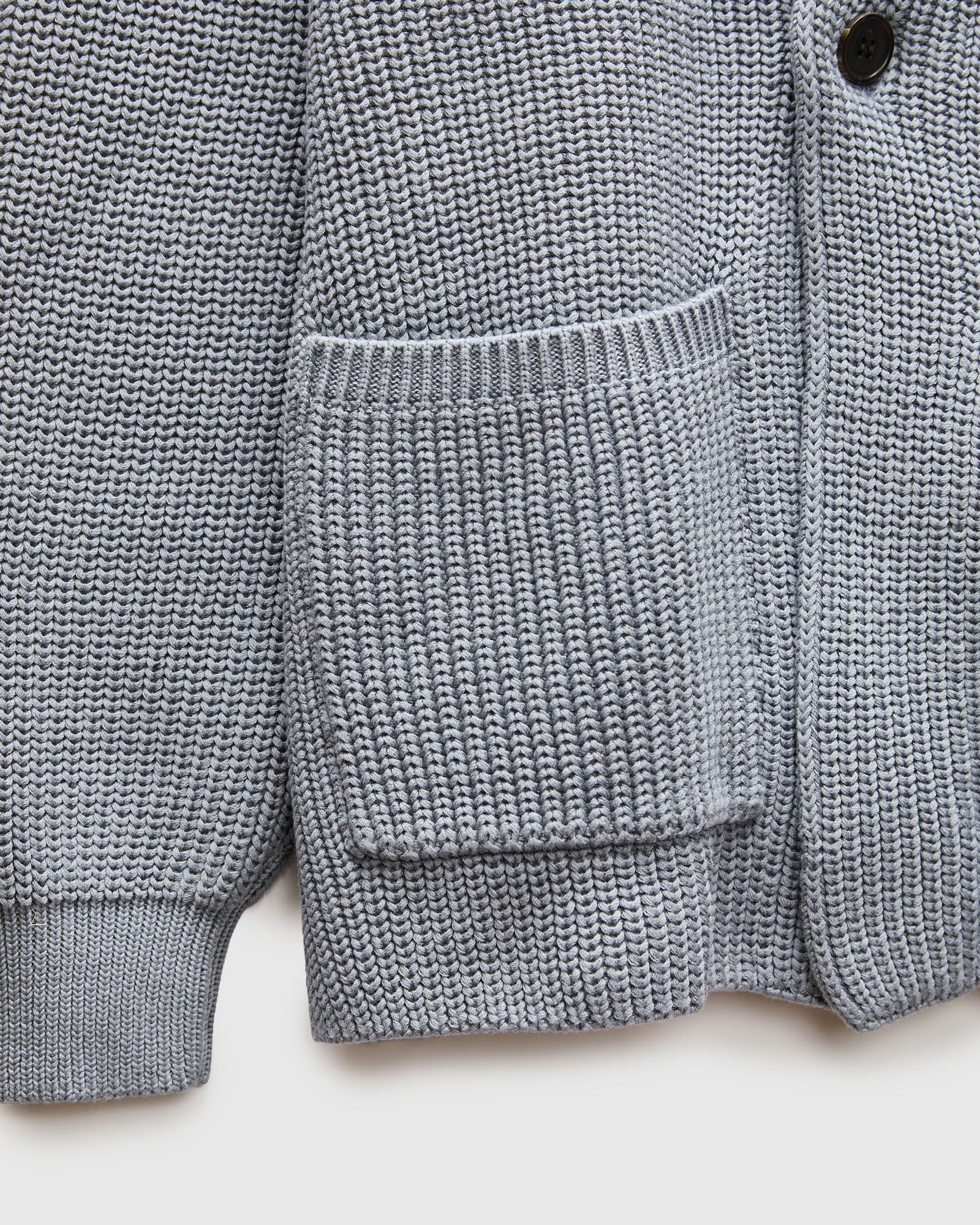 Signature Knit Cotton Cardigan in Greyish Sax – Blue Owl Workshop