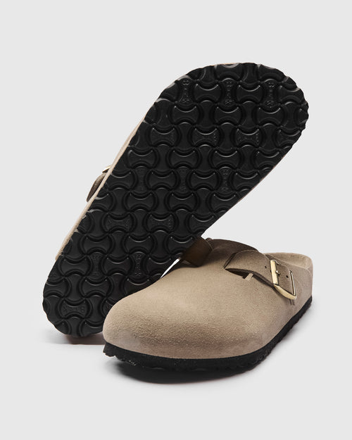 Boston Clog in Taupe Suede SFB