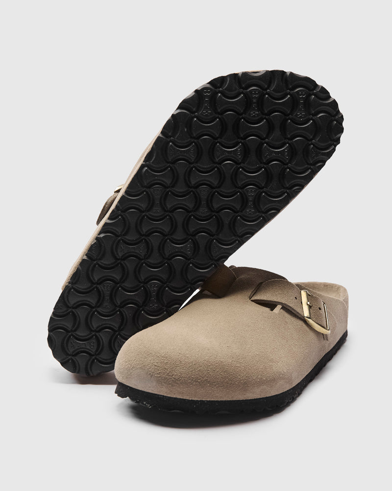 Boston Clog in Taupe Suede SFB